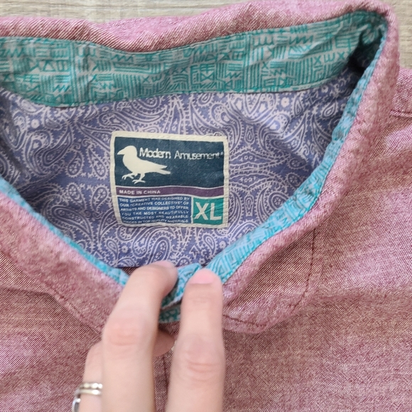 Modern Amusement Mens Button Up Shirt - Picture 4 of 4